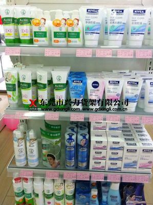 供應雙面中島架與時尚化妝品貨架，廣州貨架批發一站式采購